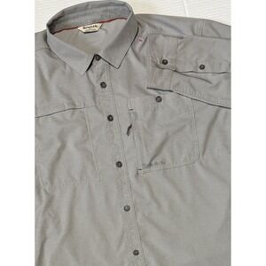 SIMMS Challenger - Men's Gray Long Sleeve Button Fishing Shirt - Size X-Large XL